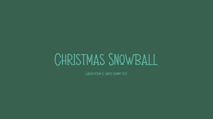 Christmas Snowball Font