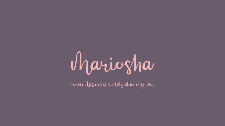 Mariosha Font