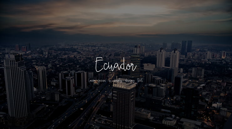 Ecuador Font Family