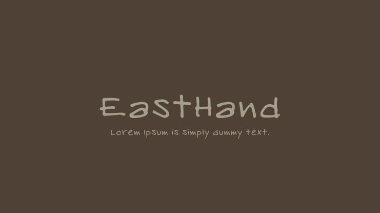 EastHand Font