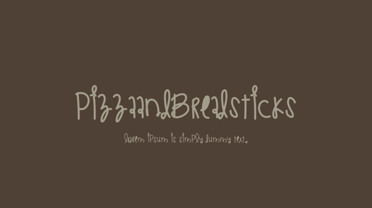 PizzaAndBreadsticks Font