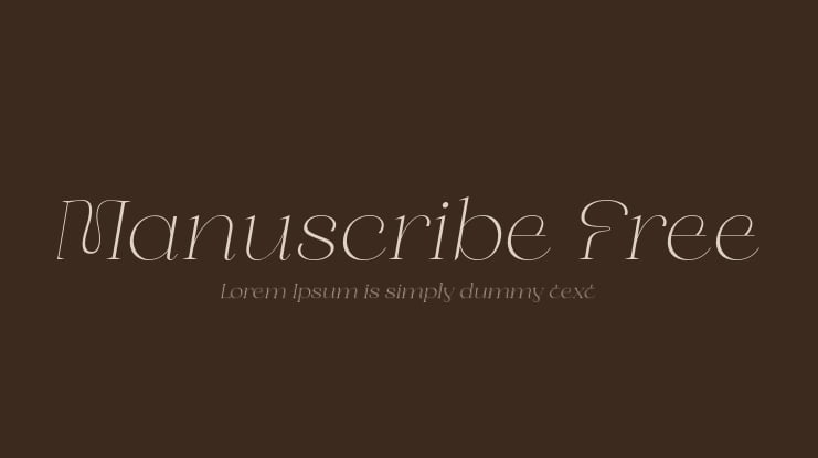 Manuscribe Free Font Family