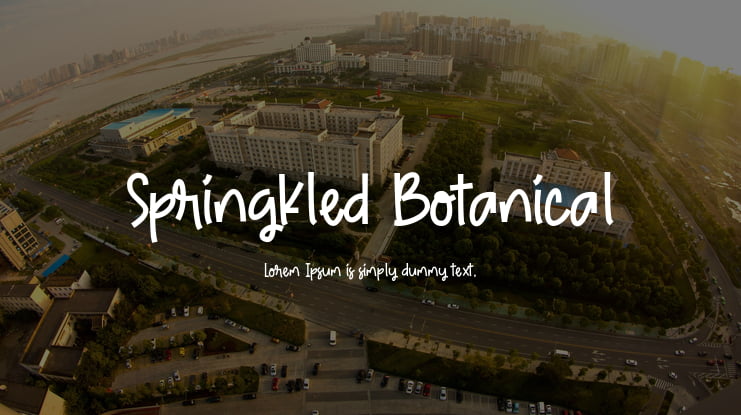 Springkled Botanical Font