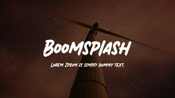 Boomsplash Font