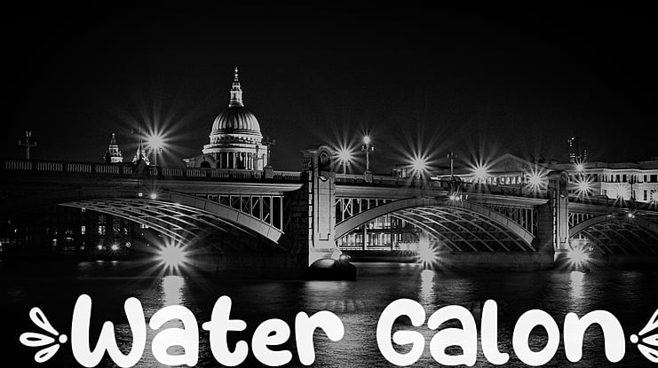 Water Galon Font