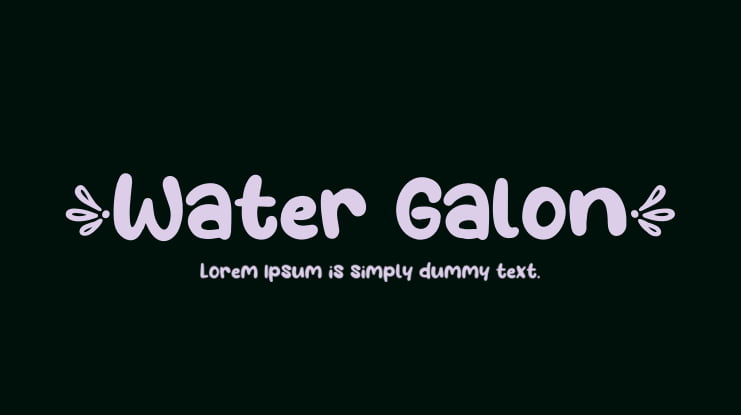 Water Galon Font