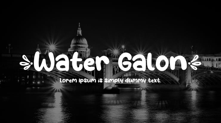 Water Galon Font