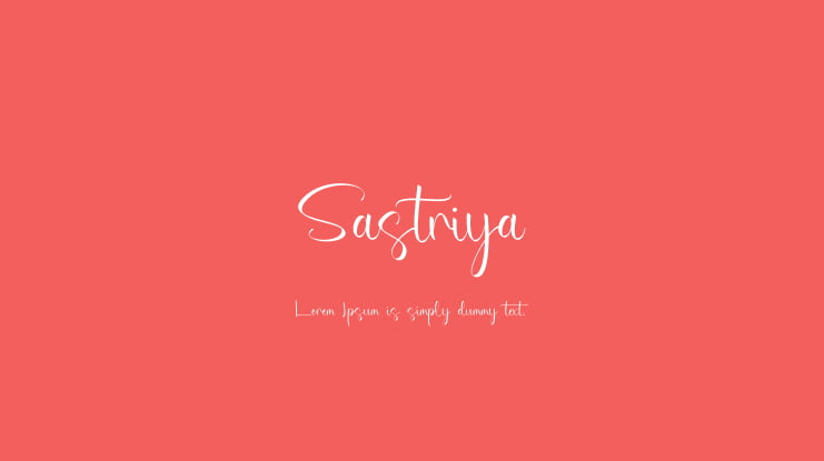 Sastriya Font