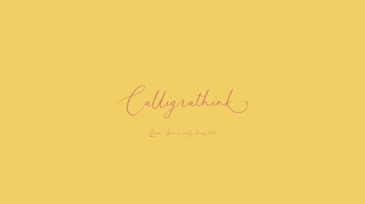 Calligrathink Font