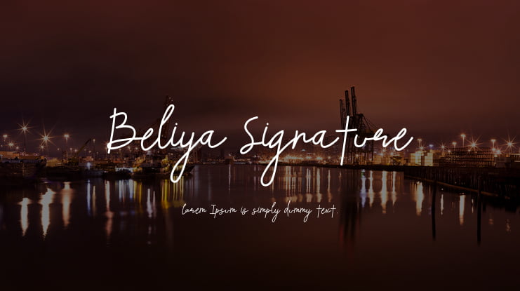 Beliya Signature Font