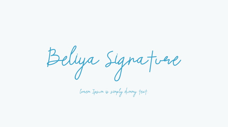 Beliya Signature Font