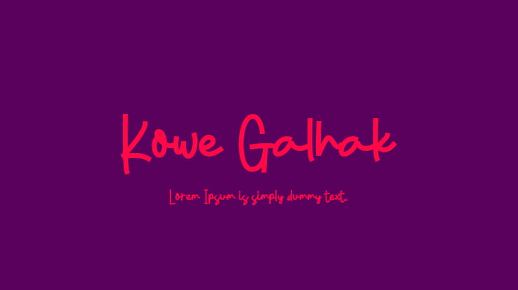 Kowe Galhak Font