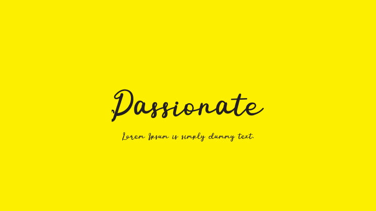 Passionate Font