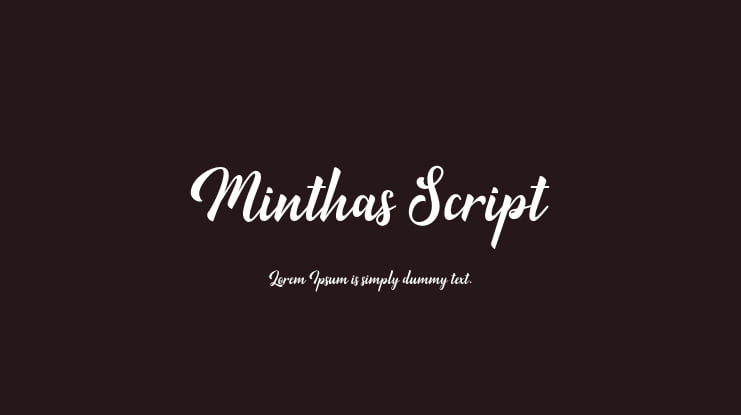 Minthas Script Font