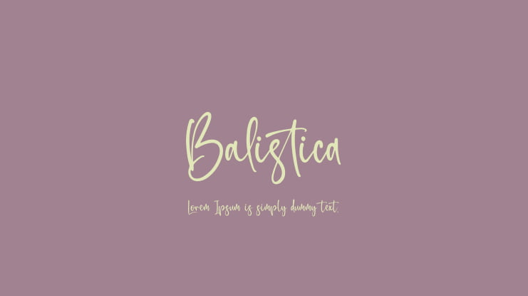 Balistica Font