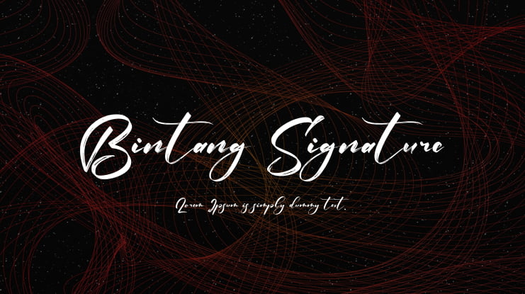 Bintang Signature Font