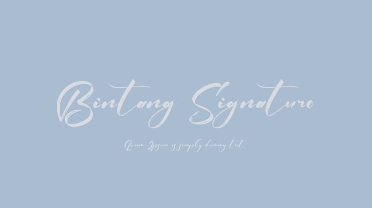 Bintang Signature Font