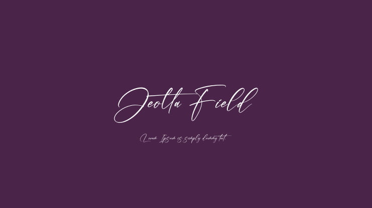 Jeotta Field Font