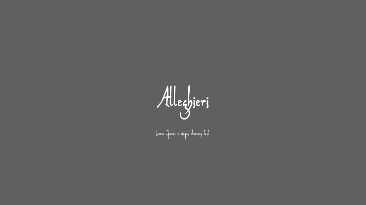 Alleghieri Font