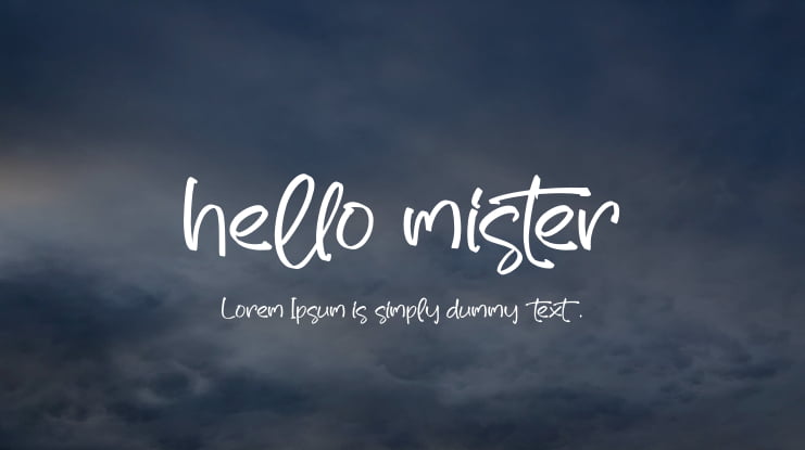 hello mister Font