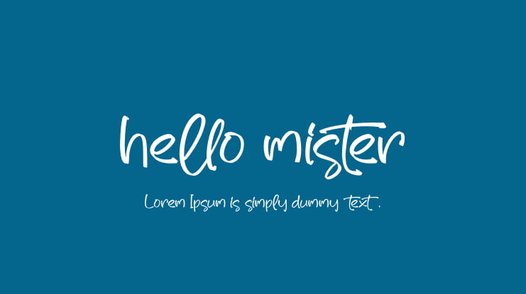 hello mister Font