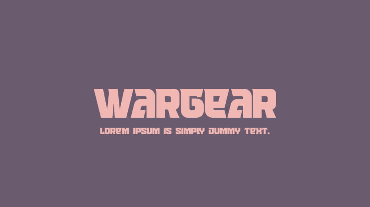 Wargear Font