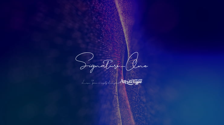 Signature_One Font