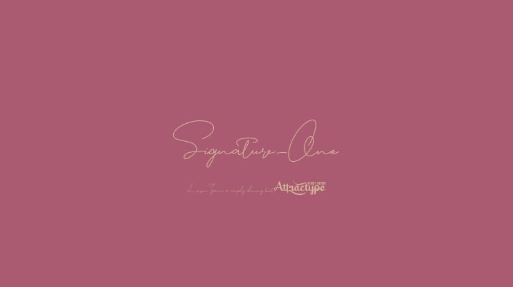 Signature_One Font