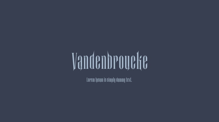 Vandenbroucke Font