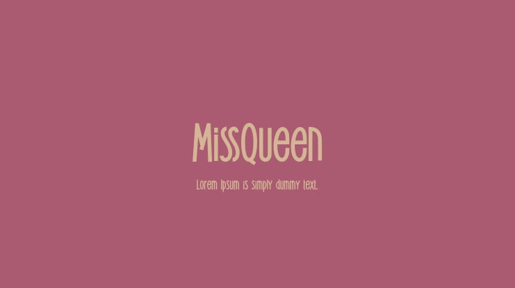 MissQueen Font : Download Free for Desktop & Webfont