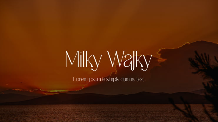 Milky Walky Font