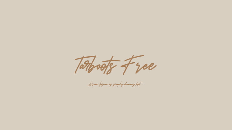 Tarboots Free Font