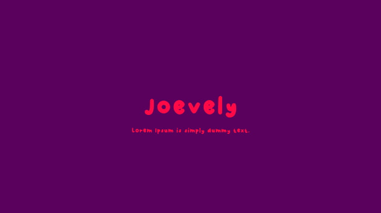 Joevely Font