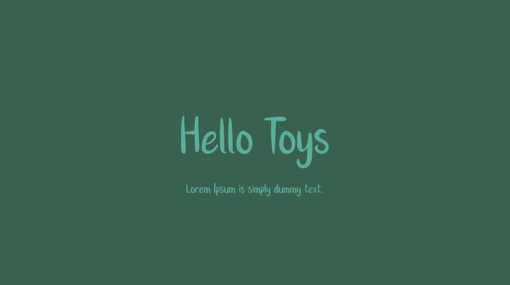 Hello Toys Font