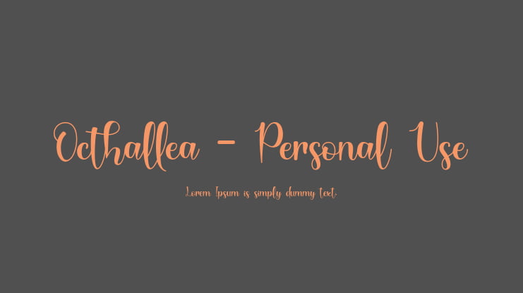 Octhallea - Personal Use Font