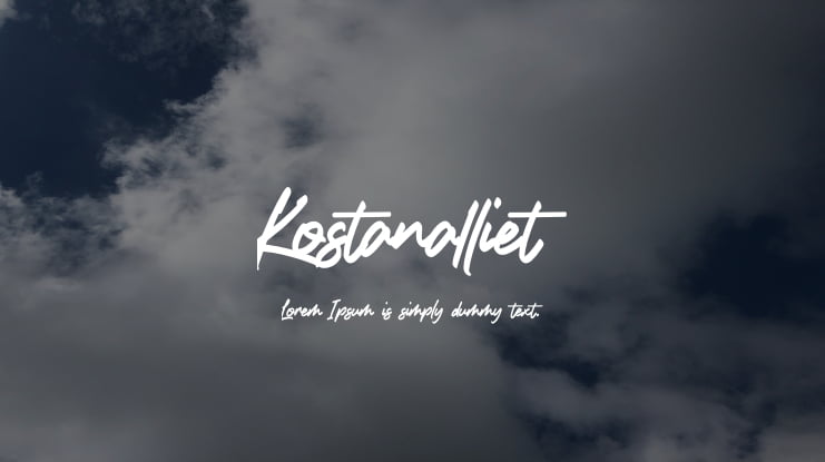 Kostanalliet Font