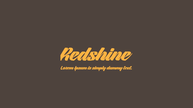 Redshine Font