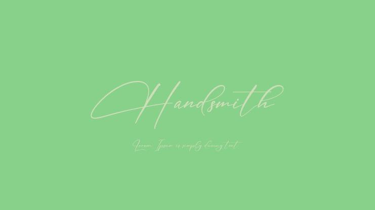 Handsmith Font