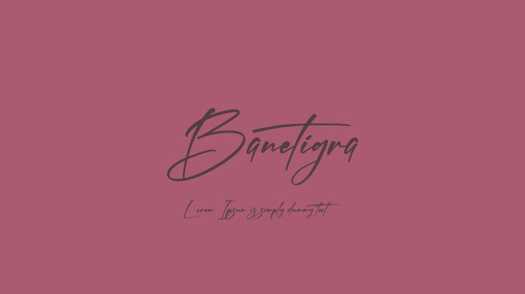 Banetigra Font