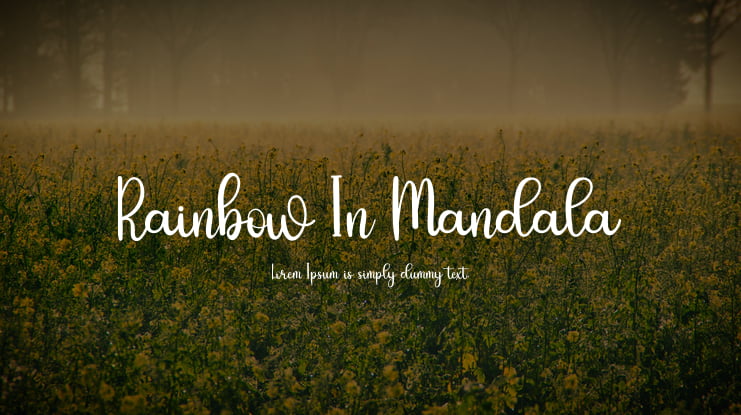 Rainbow In Mandala Font