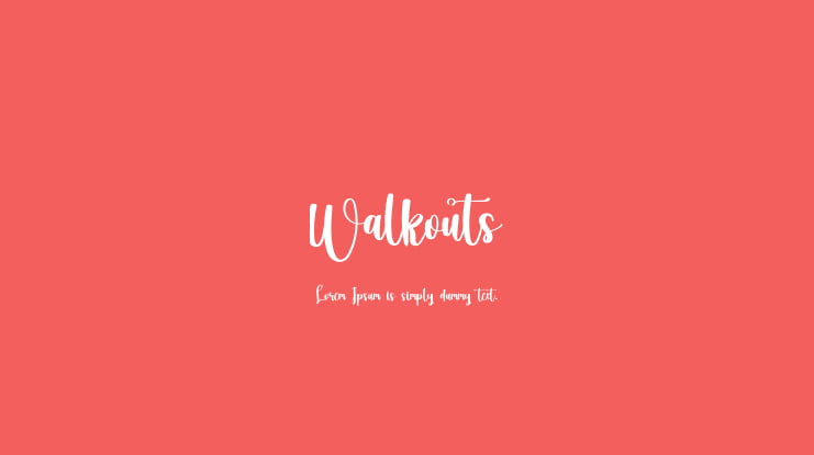 Walkouts Font