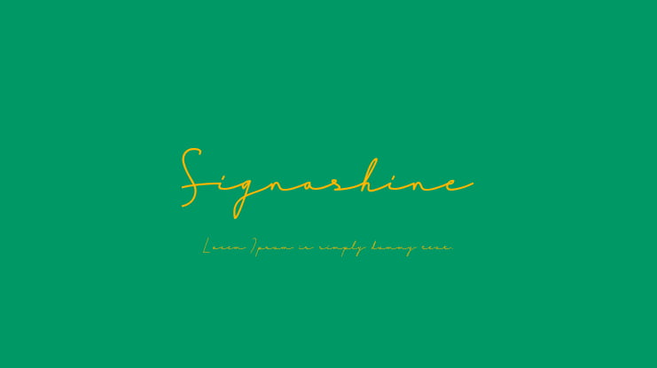 Signashine Font