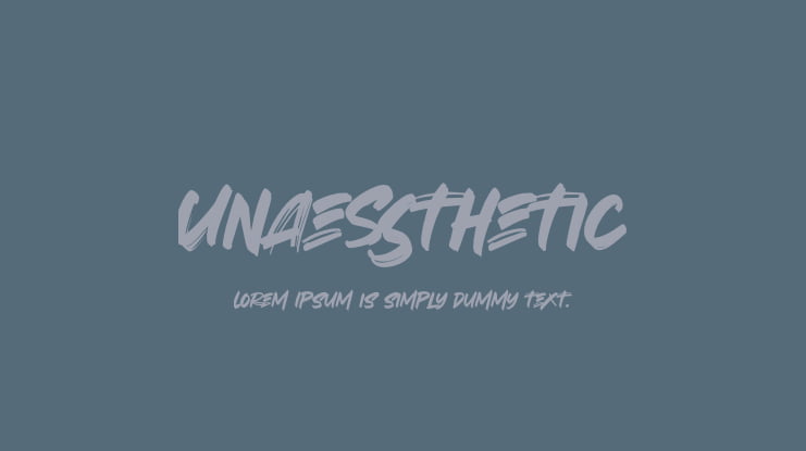 Unaessthetic Font