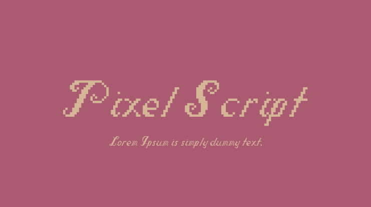 Pixel Script Font : Download Free for Desktop & Webfont