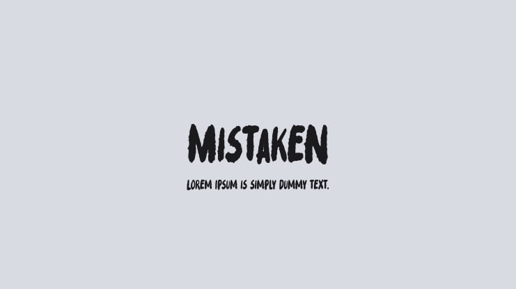 Mistaken Font