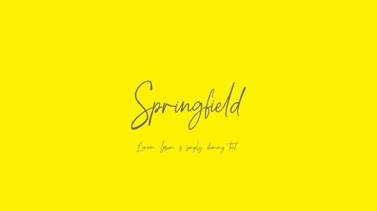 Springfield Font