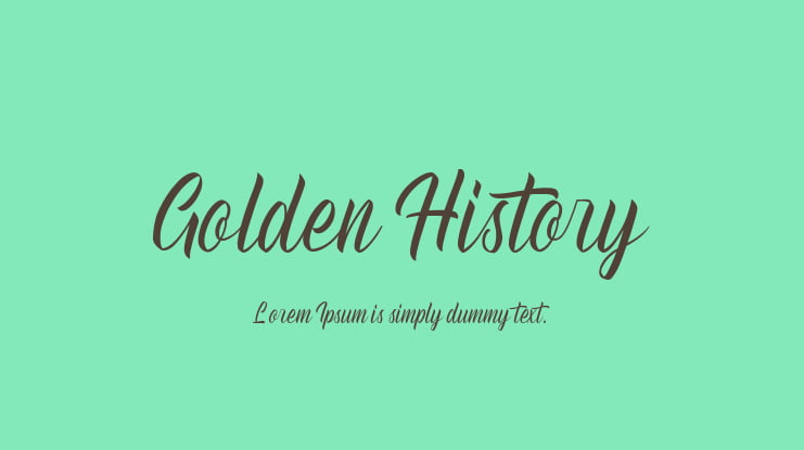 Golden History Font