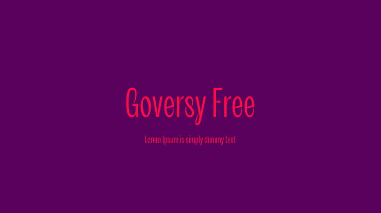 Goversy Free Font