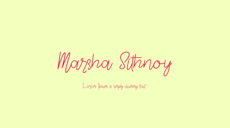 Marsha Sithnoy Font