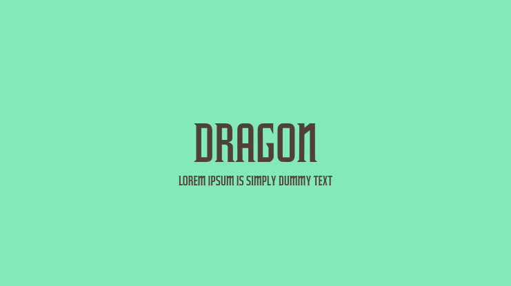 DRAGON Font